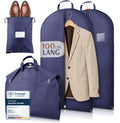 Bruce.® 2x Garment Bags 100x60 cm + Shoe Bag – Navy Blue