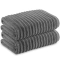 Towelogy Bamboo Extra Large Bath Towels – 90x140cm Quick Dry Charcoal