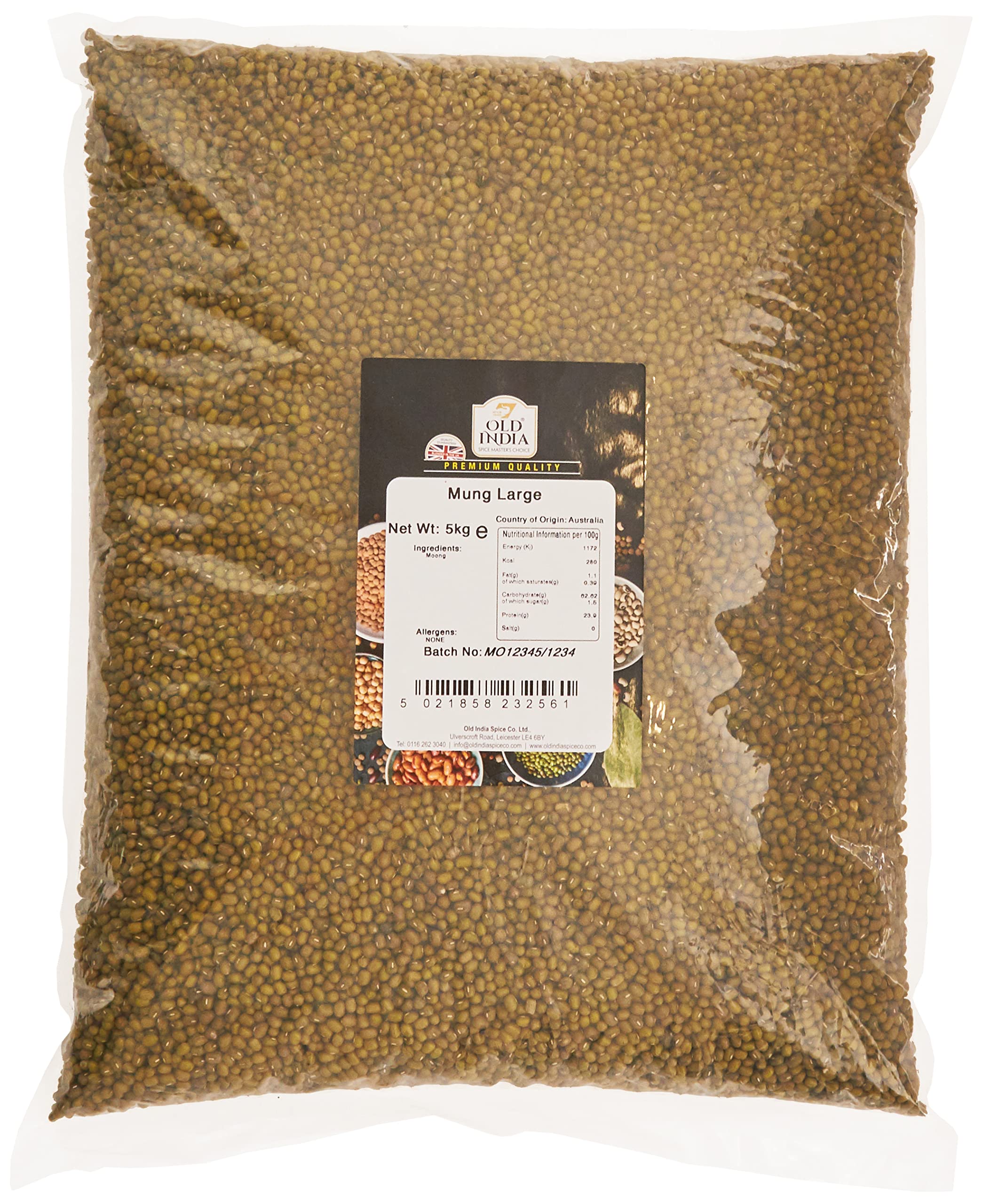 Old India Mung Beans – Large Whole Moong Pulses for Cooking, 5kg