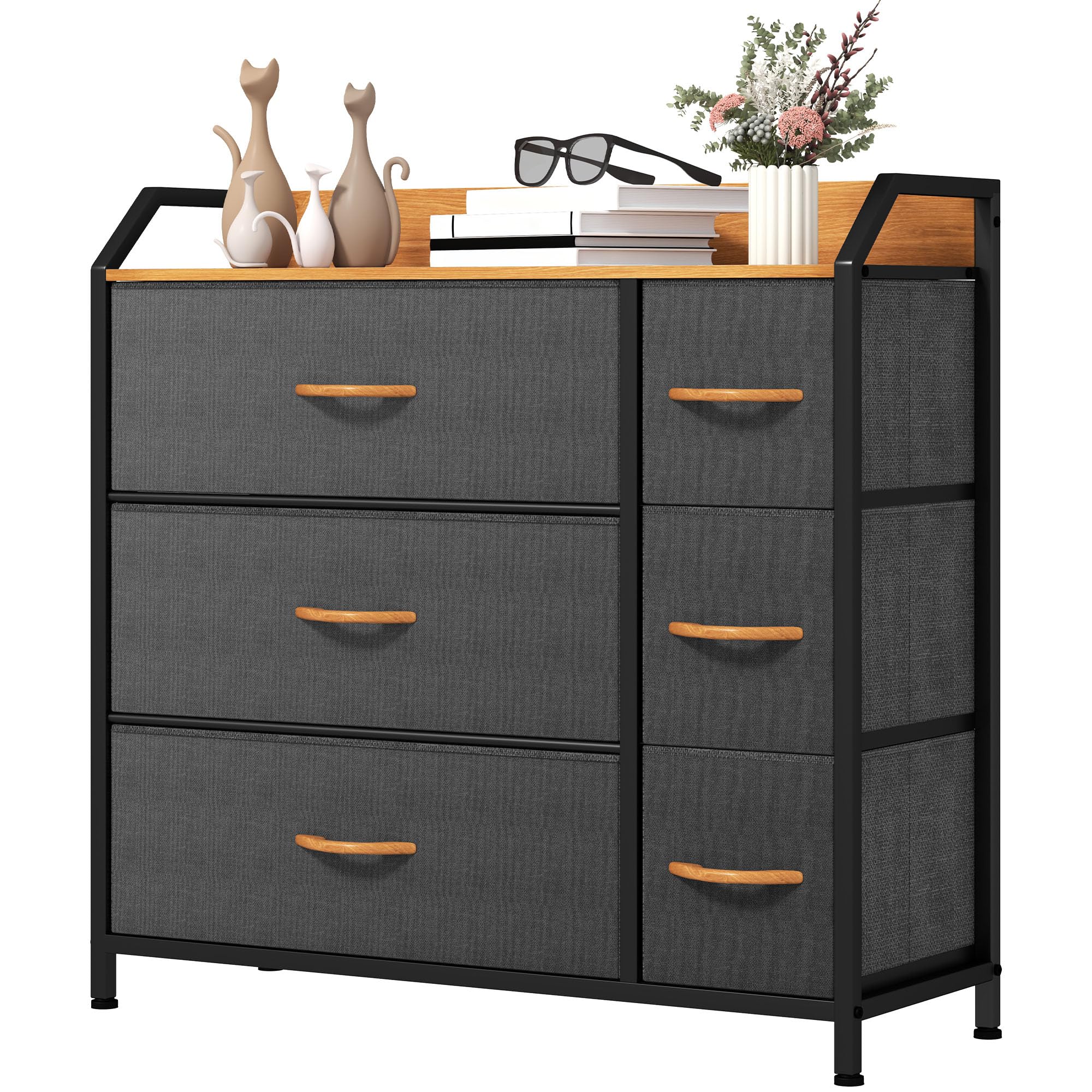 YITAHOME 6-Drawer Fabric Dresser | Sturdy Steel Frame Storage Chest