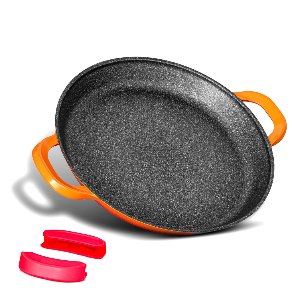 Intignis 40cm Paella Pan – Non-Stick Carbon Steel Induction Cookware