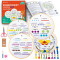 Azenera Beginner Embroidery Kit (4 Pack) | 33 Stitches & Video Tutorials
