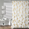 Lush Decor Pineapple Toss Shower Curtain - Gold Metallic Polyester - 72x72