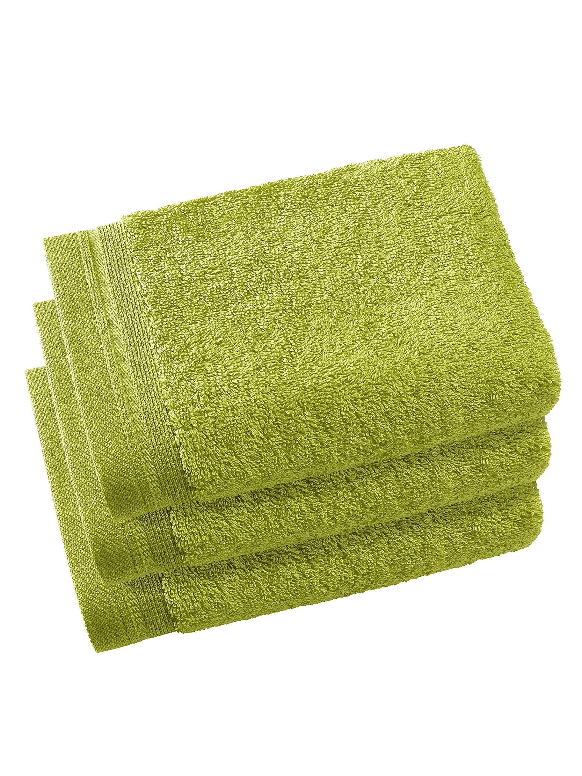 De Witte Lietaer Contessa Guest Towels | 100% Cotton – Lime Green, 3 Pack