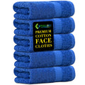 Towelogy Cotton Face Cloths – 700GSM Royal Blue Flannel Pack of 5