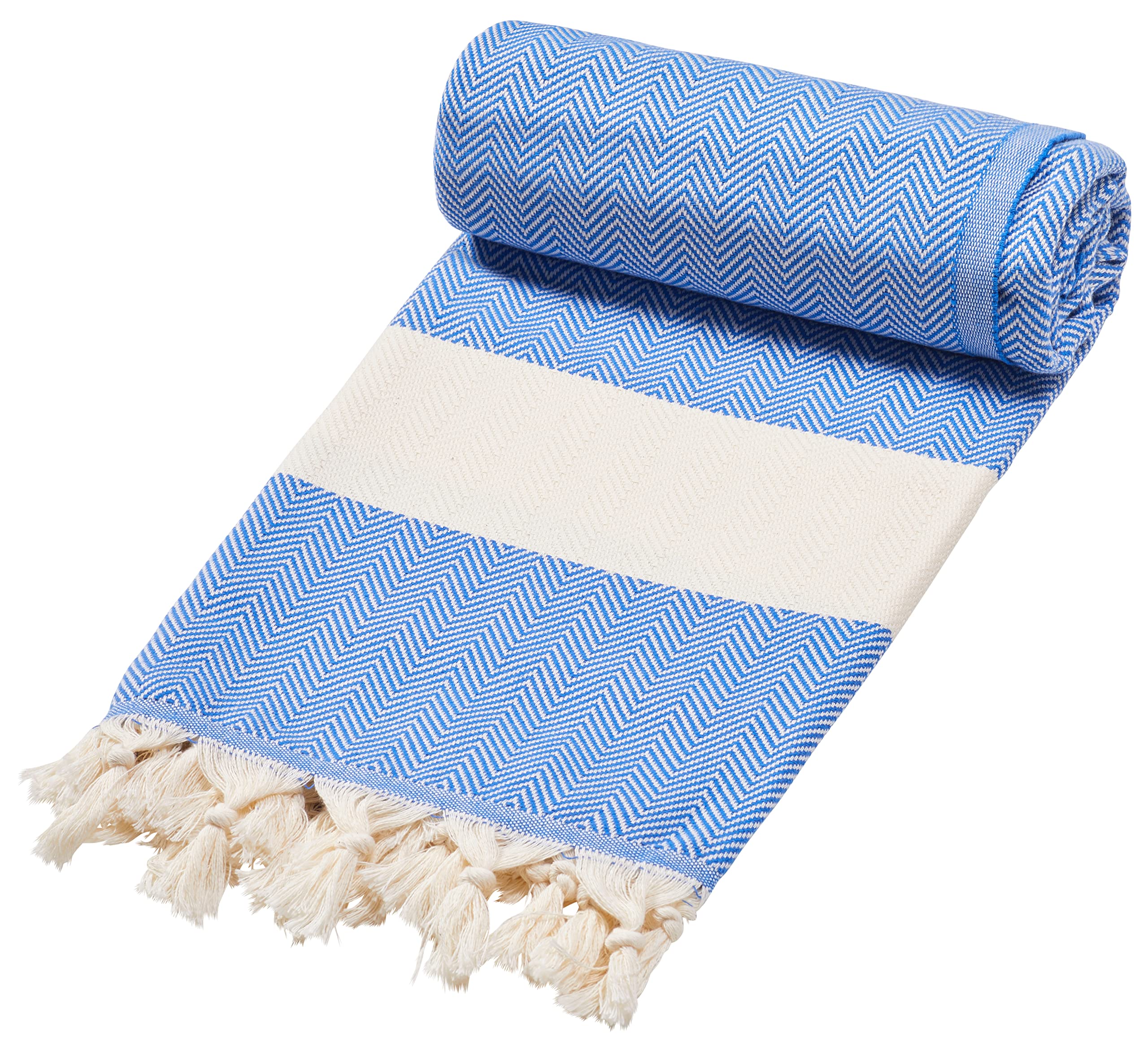 Sowel XXL Hammam Beach Towel | 100% Cotton Quick Dry – Blue, 100x200cm