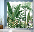 GXUNNAA Green Plants Shower Curtain | Waterproof Polyester with 12 Hooks
