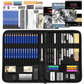 Kalour 58-Pack Drawing Set | Graphite & Charcoal Sketching Kit with Sketchbook