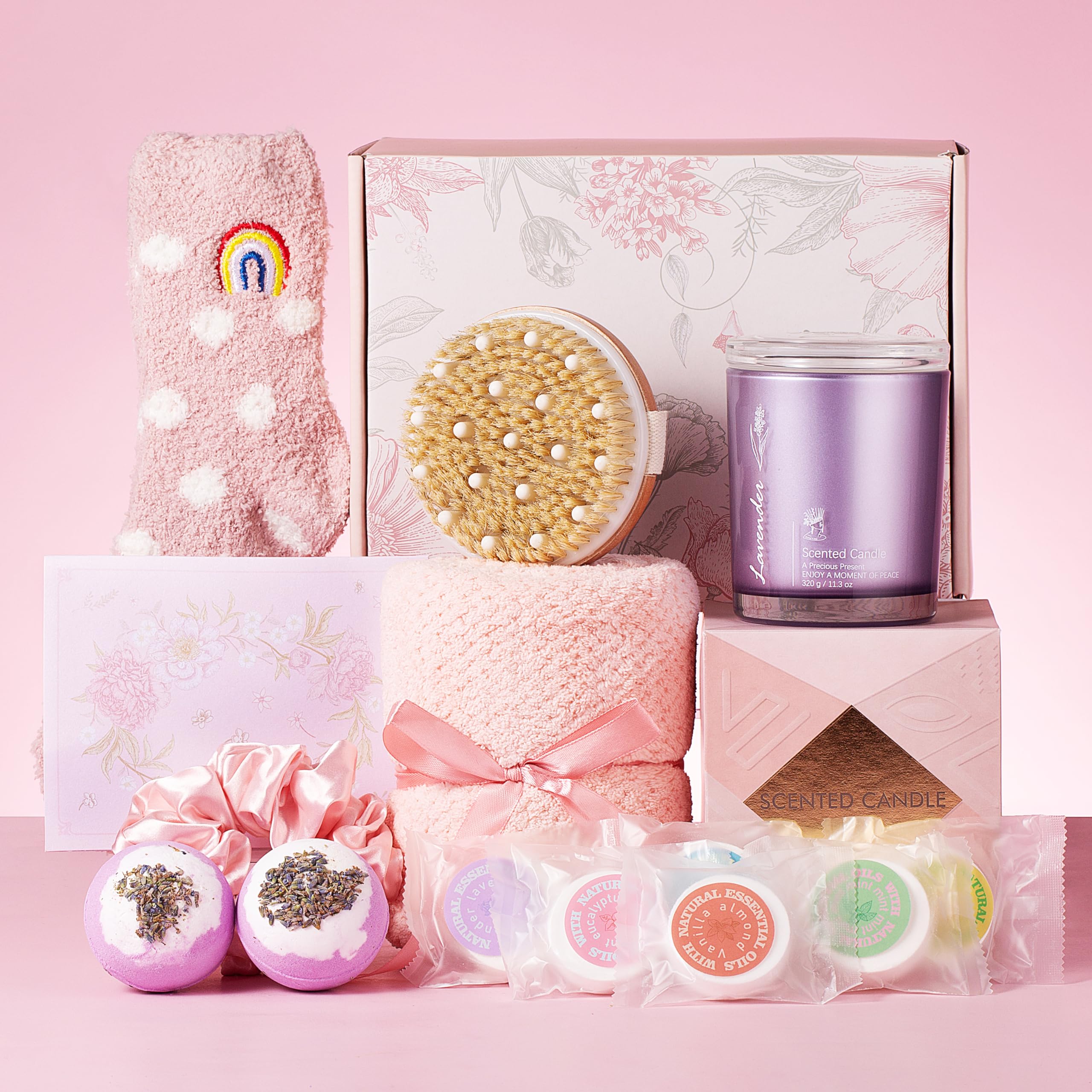 Jolof Store 15-Piece Lavender Spa Gift Set | Relaxation Hamper for Women