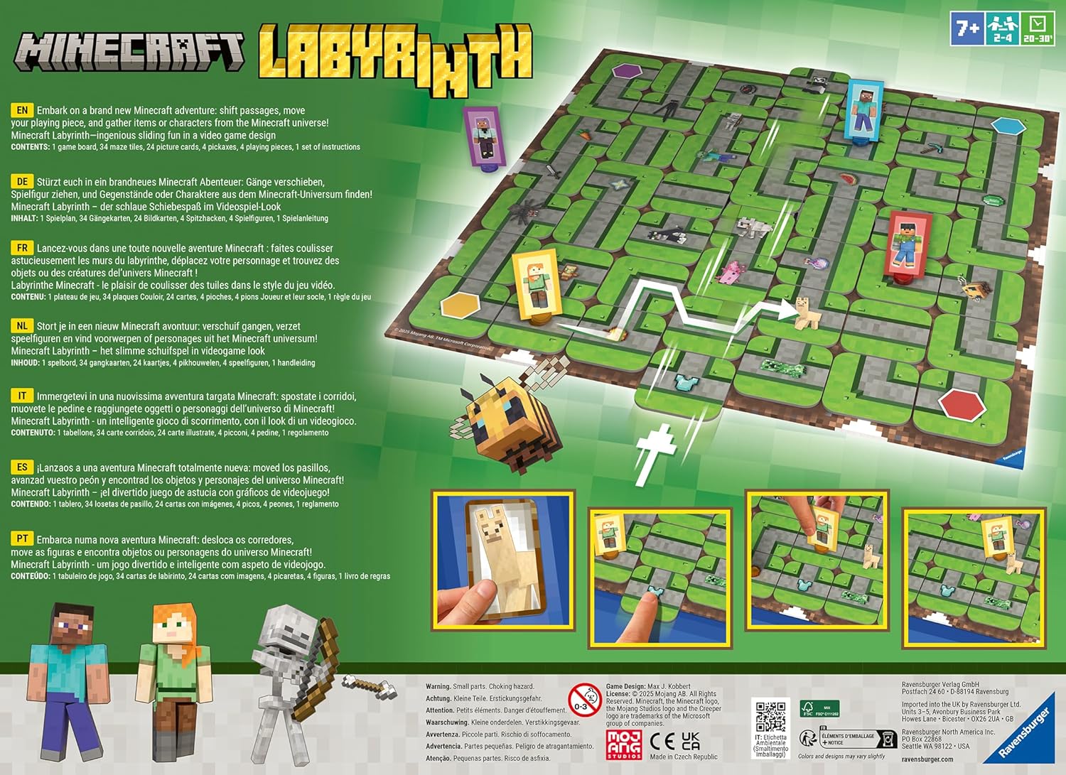Ravensburger Minecraft Labyrinth Board Game – Family Strategy Game