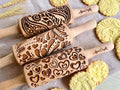 Algis Crafts Kids 3-Piece Mini Embossed Rolling Pin Set - Beech Wood