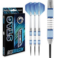Red Dragon Stag 28g Tungsten Darts – Precision Grip Steel Tip Set
