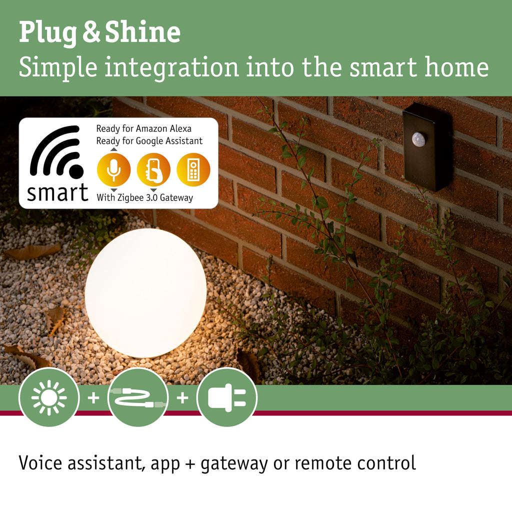Paulmann Plug & Shine Zigbee Outdoor Controller | Dimmable 75W Black