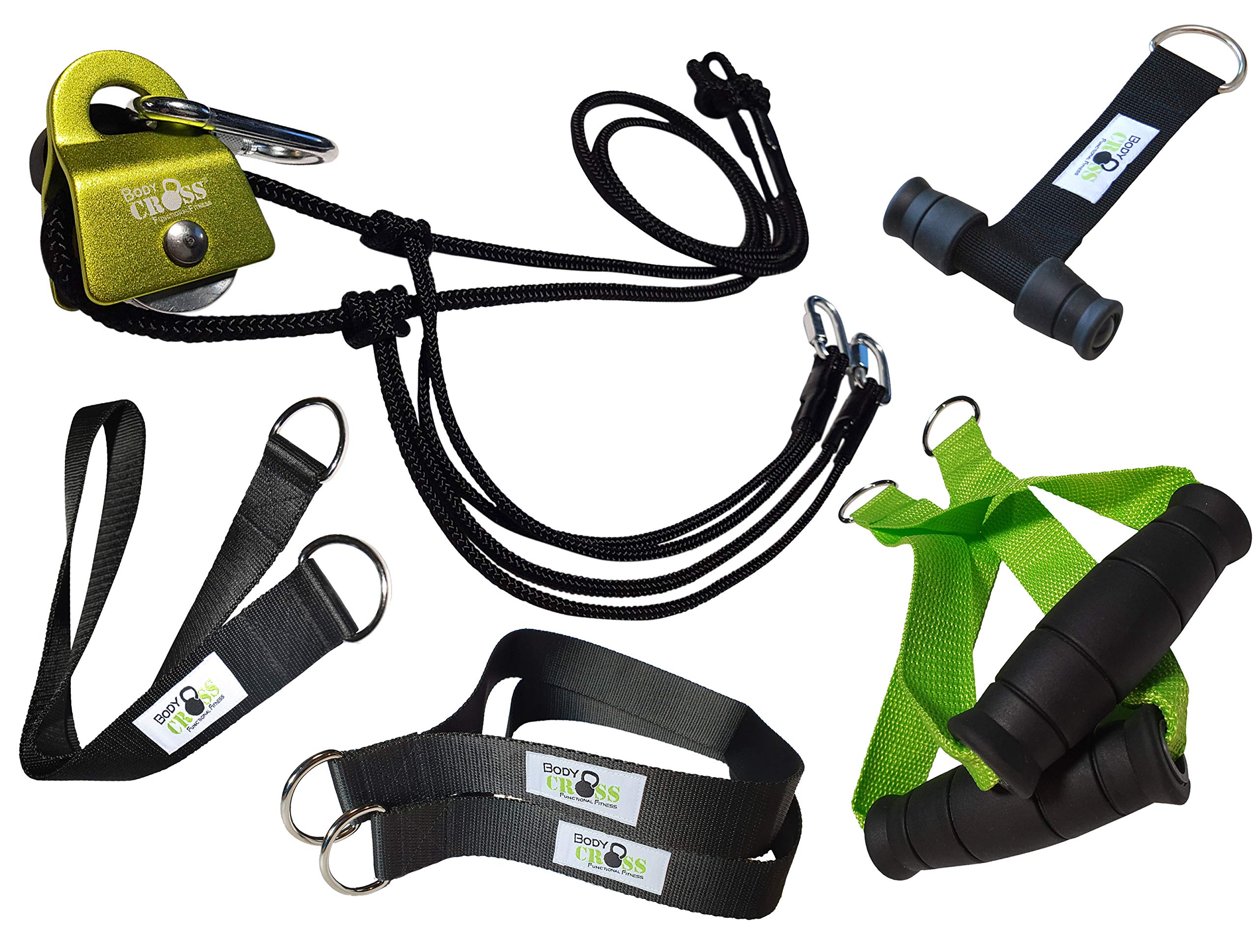 BodyCROSS Sling Trainer with Pulley – Home Strength Training Set