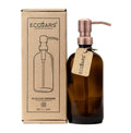 EcoJars Amber Glass Soap Dispenser | Rose Copper Stainless Steel 500ml