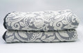 Lex's Linens Grey Jacquard Floral Bath Sheets - 600gsm Cotton Pack of 2