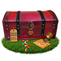 infinimo Treasure Chest – Large Wooden Pirate Box with Combination Lock