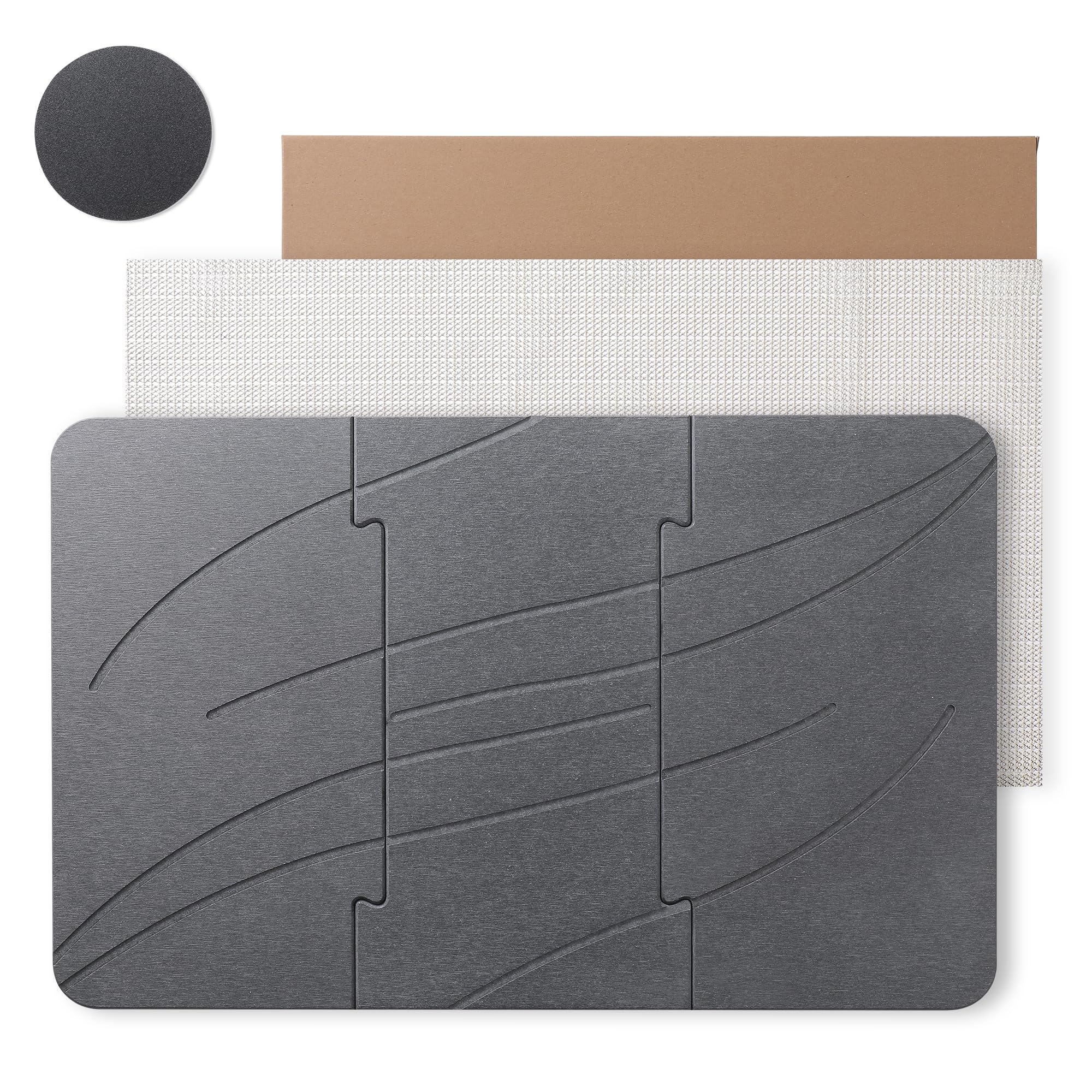 Dai Lufei Foldable Diatomaceous Earth Stone Bath Mat | Non-Slip & Quick Dry