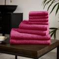 Catherine Lansfield Quick Dry 8 Piece Cotton Towel Set – Hot Pink