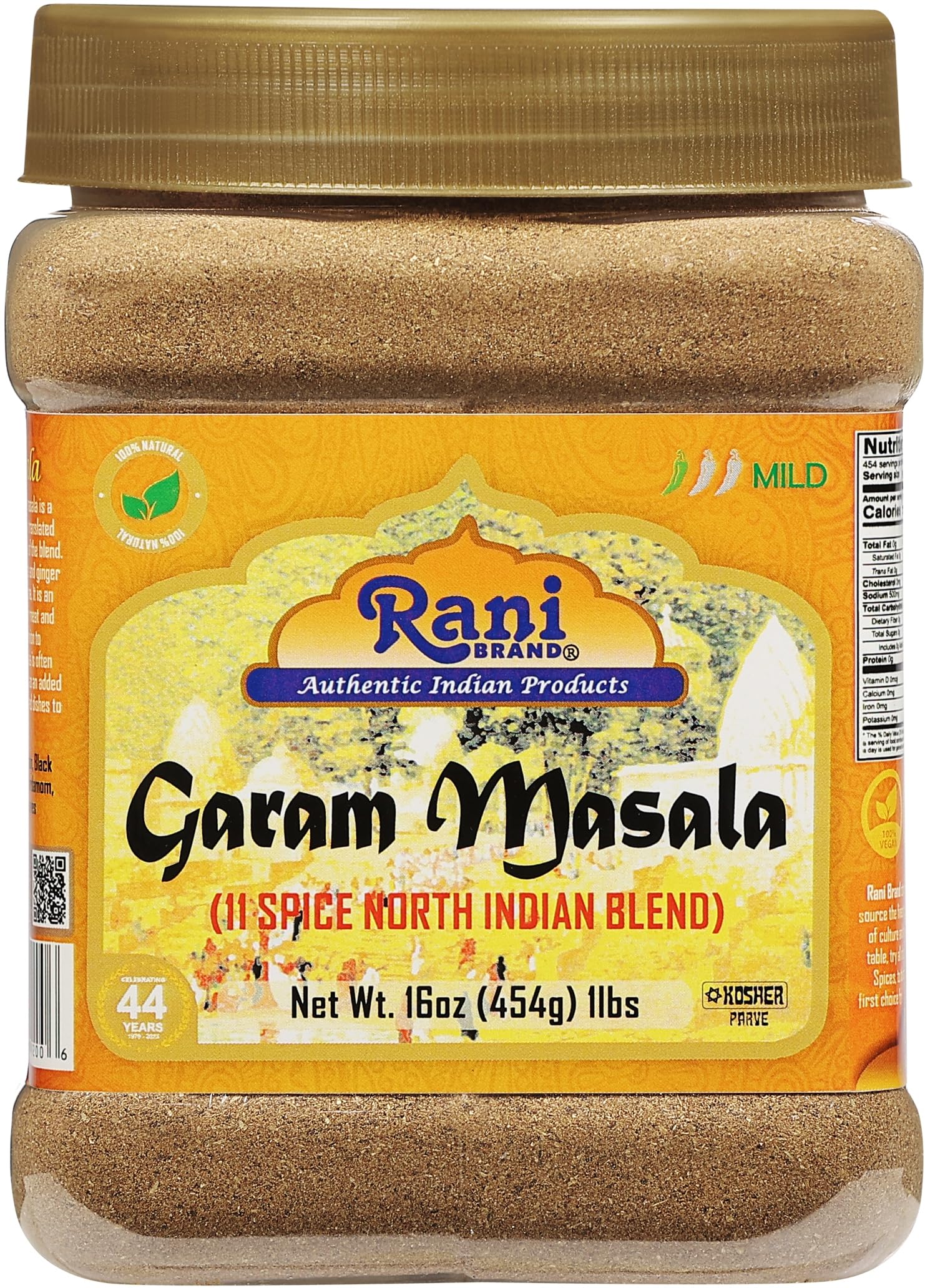 Rani Garam Masala Indian 11-Spice Blend - Salt-Free & Vegan - 16oz