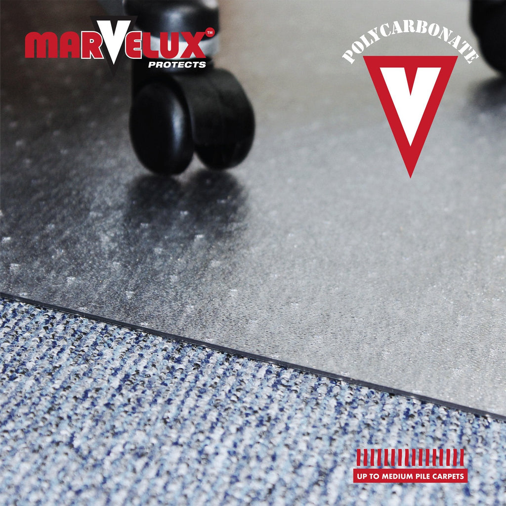 Marvelux Polycarbonate Office Chair Mat for Carpets | 120 x 150cm