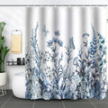 WELTRXE Shower Curtain, Bathroom Curtain with 12 Hooks, Waterproof Polyester Fabric Bathtub Curtain, Weighted Hem, Washable, Quick Dry