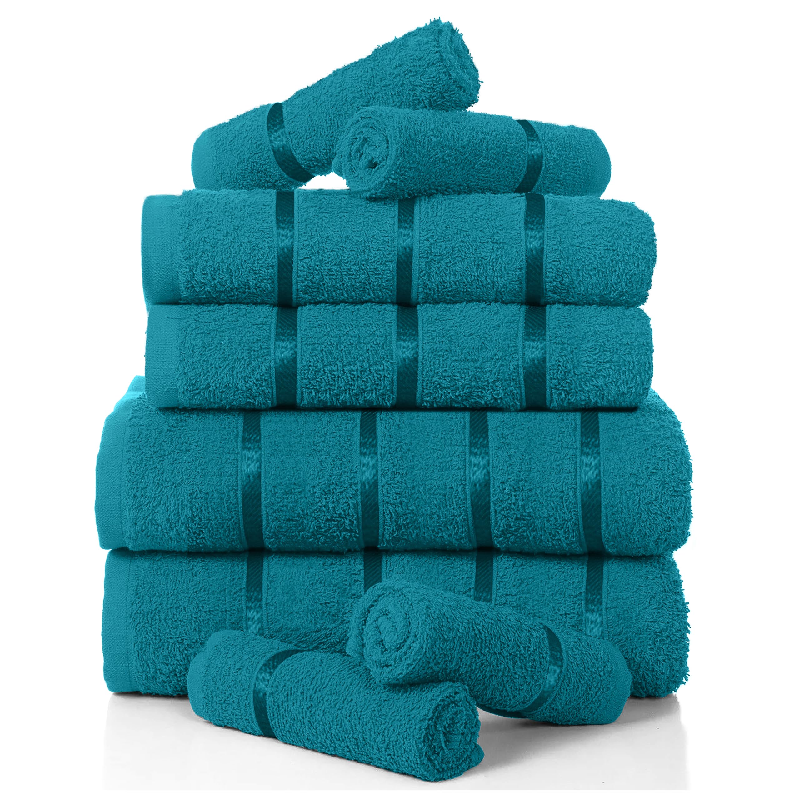 GC Gaveno Cavailia 8-Piece Egyptian Cotton Towel Bale Set - Teal