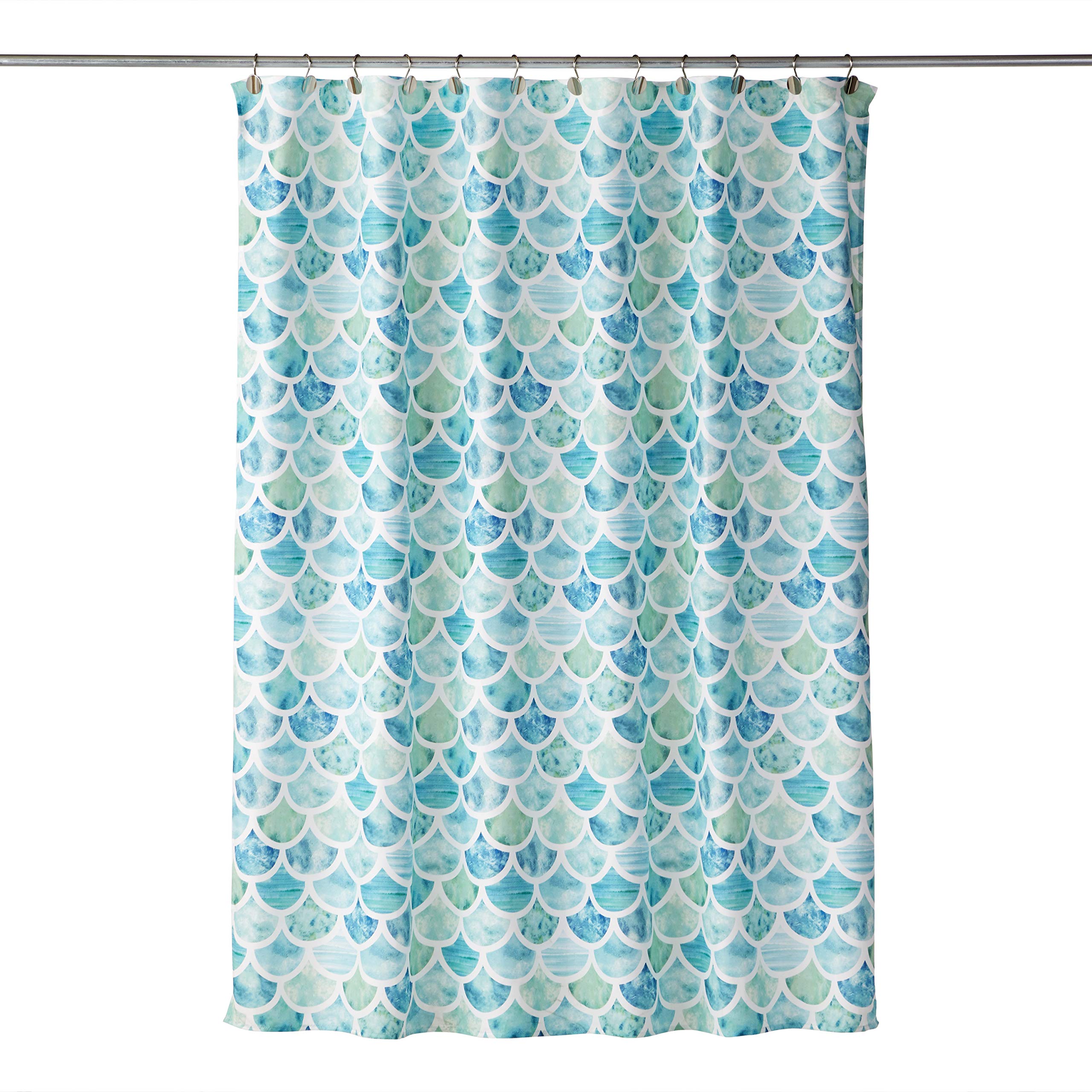 SKL Home Ocean Watercolor Scales Fabric Shower Curtain - 70 x 72