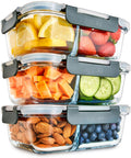 Igluu Glass Meal Prep Containers - 2 Compartment Airtight Food Storage