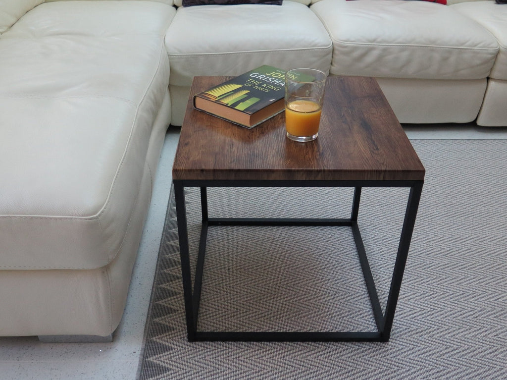 ASPECT Savona Square Coffee/Side End Table Vintage/Black, 45x45x45cm - image 4