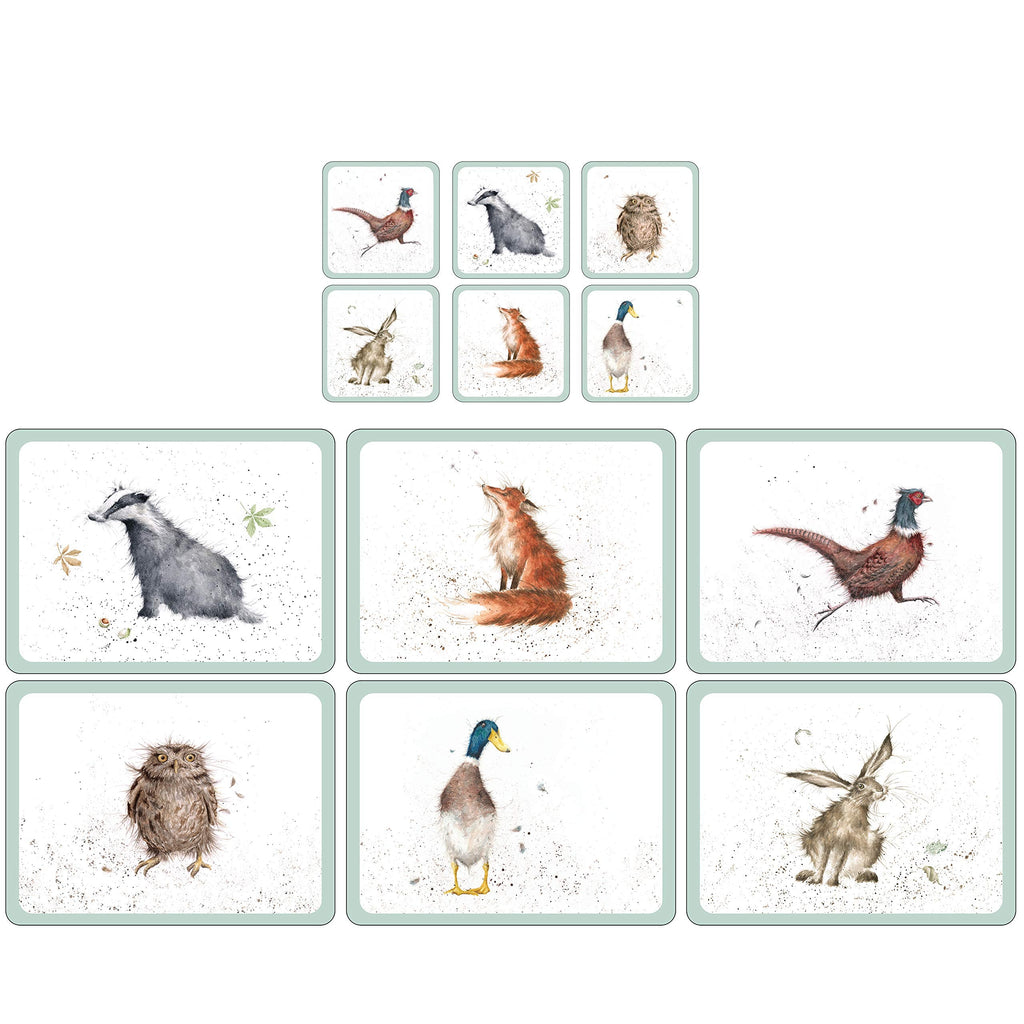 Pimpernel Wrendale Designs Animal Placemats and Coasters - Set of 12