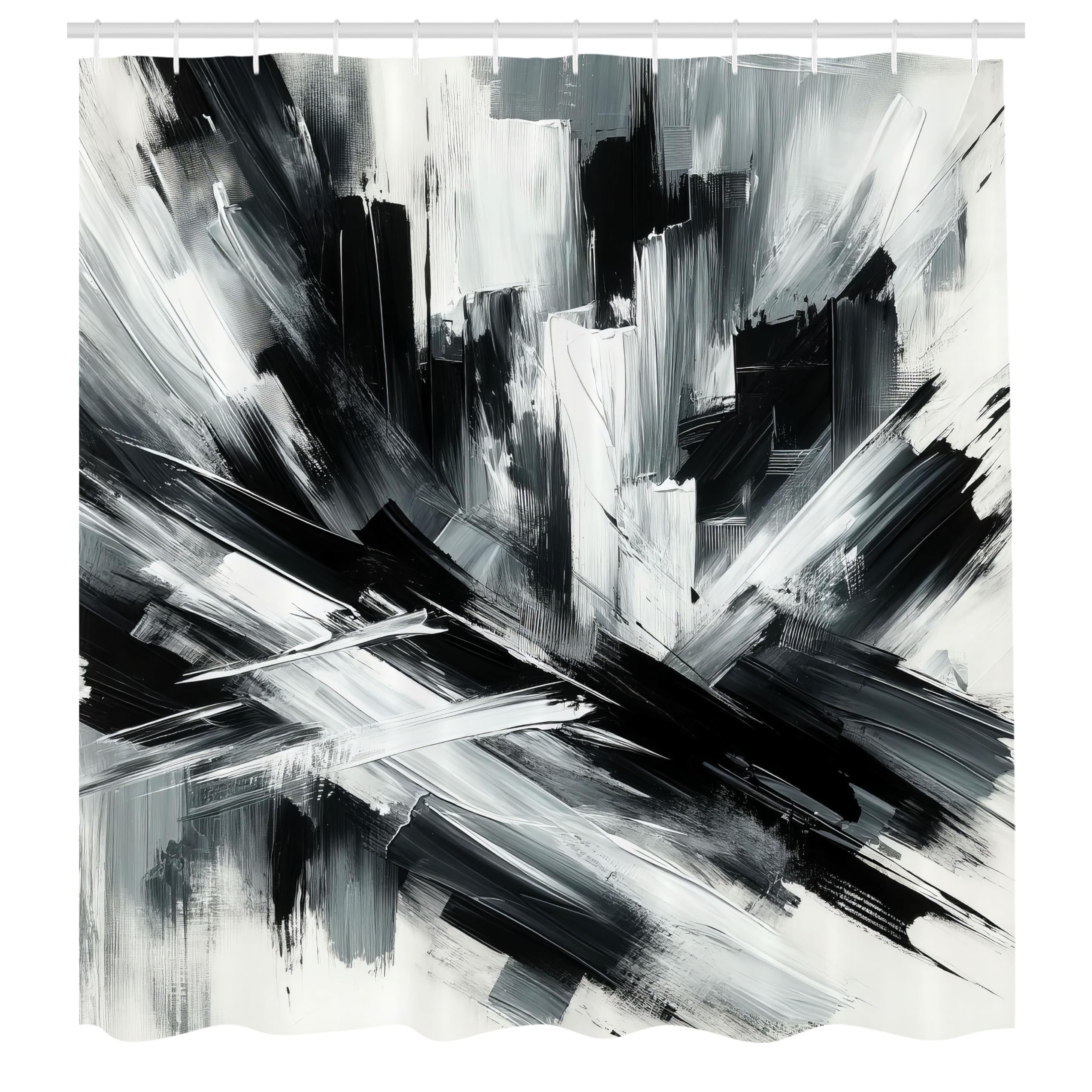 Abakuhaus Abstract Art Shower Curtain | Waterproof Fabric – 175 x 200 cm