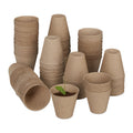 Relaxdays 120-Pack Biodegradable Cellulose Seedling Pots | 7.5 x 8 cm