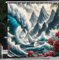 Abakuhaus Nautical Shower Curtain | Waterproof Turkish Fabric | 175 x 200 cm