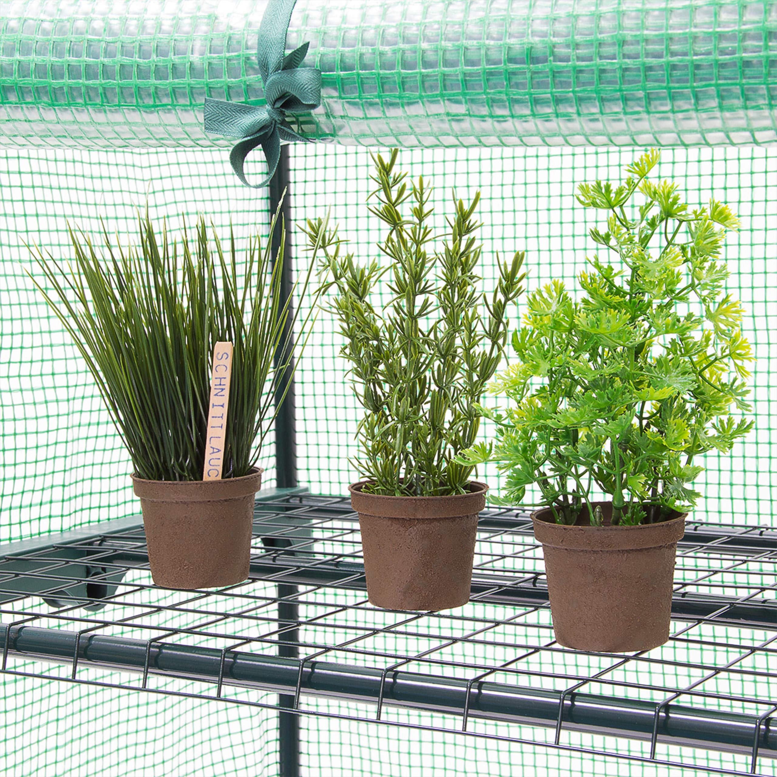 Relaxdays 4-Tier Greenhouse – Tear-Resistant Plant Growth Support, Green