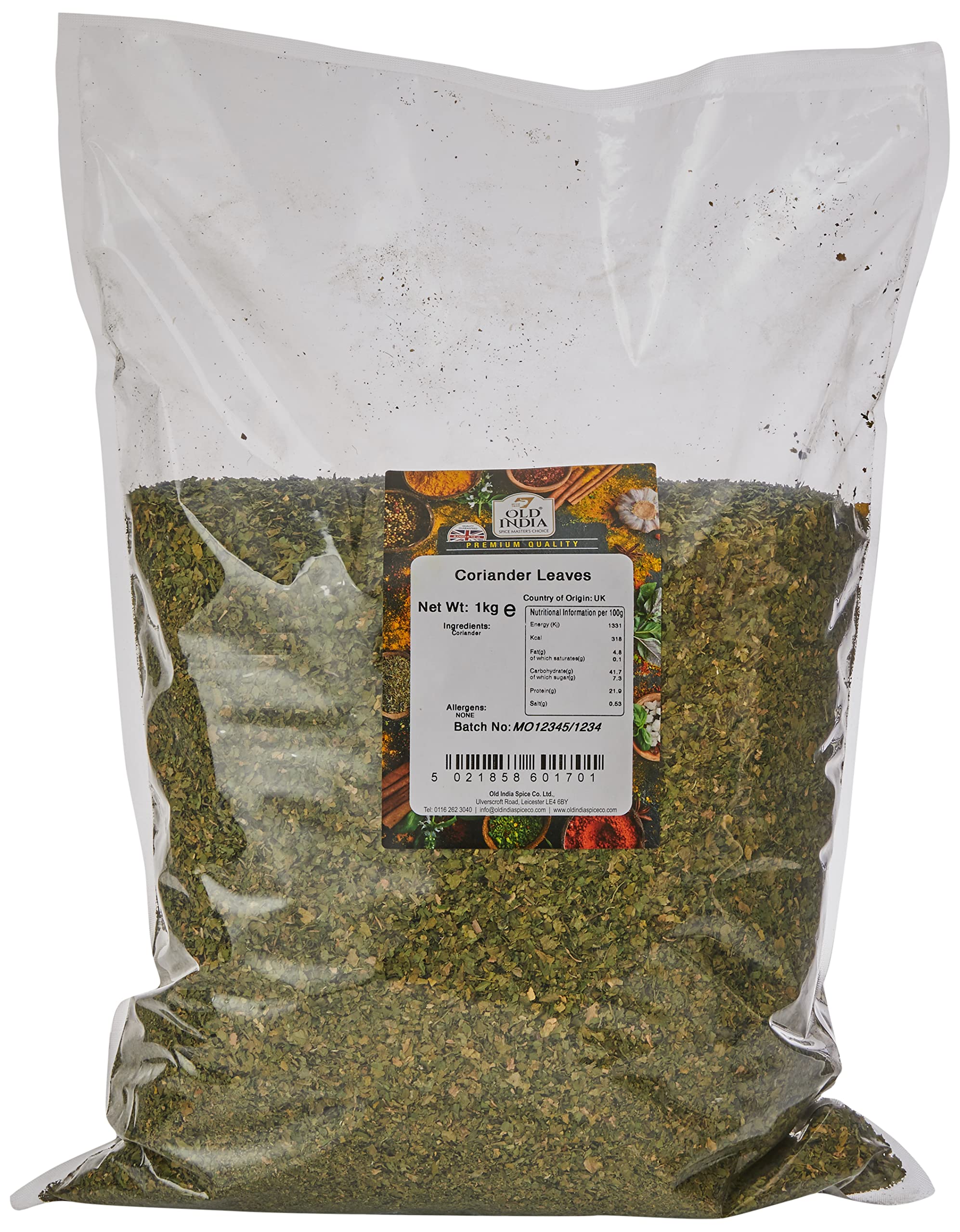 Old India Coriander Leaves – 1kg Bulk Dried Culinary Herbs for Cooking