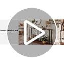 HOOBRO Slim Console Table – Rustic Brown Industrial Metal Sofa Table