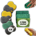 Reusable Microfiber Sponges & Dish Cloths - 9 Pack