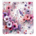 Abakuhaus Floral Shower Curtain | Waterproof Turkish Fabric | 175 x 200 cm