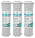 AquaHouse 10" Carbon Block CTO Water Filter Cartridges - 3 Pack