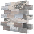 DEWOO Peel and Stick Wall Tiles – Rustic Wood Effect PVC Panels (20-Pack)