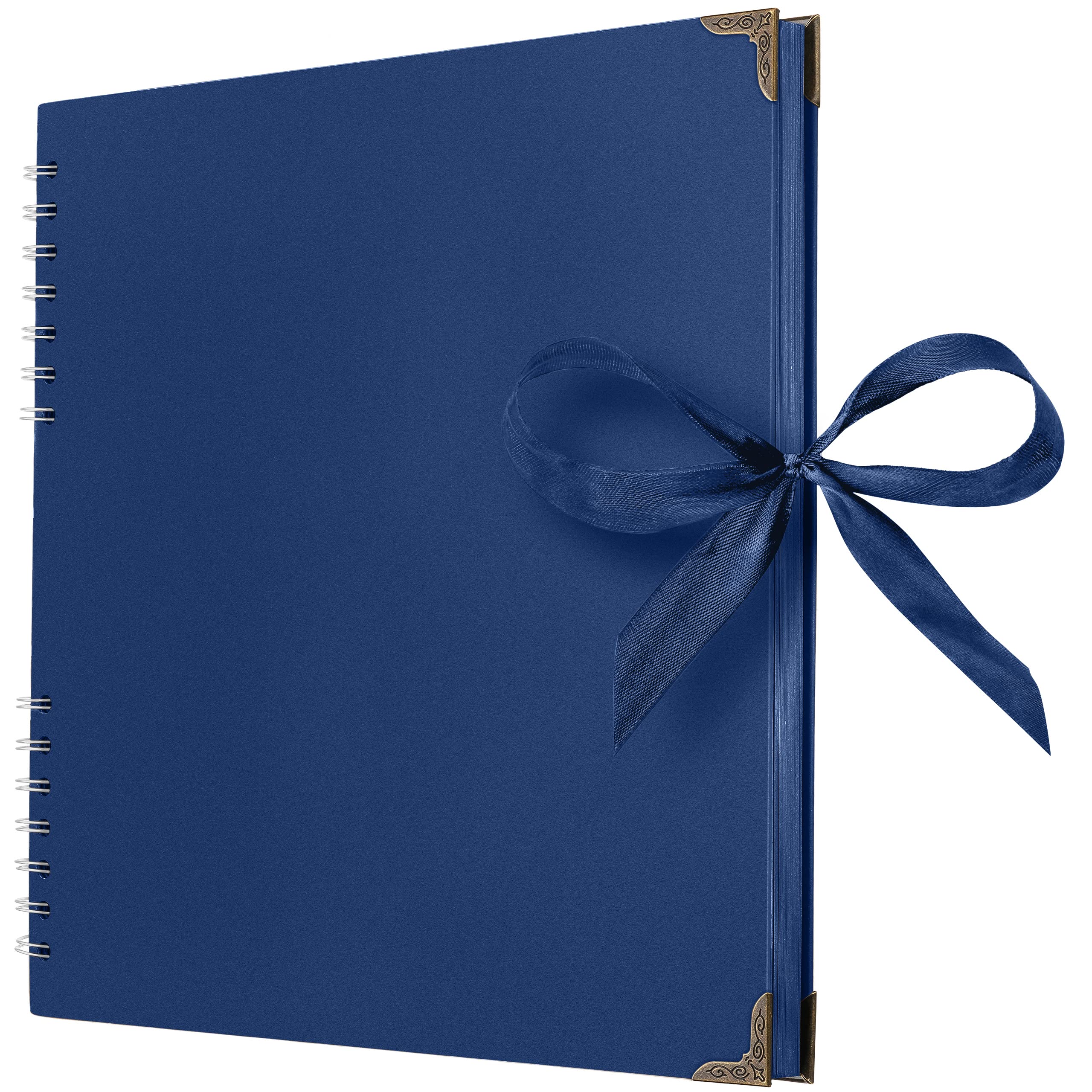 Jolof Store Square Scrapbook Photo Album | 80 Blue Pages Hardcover