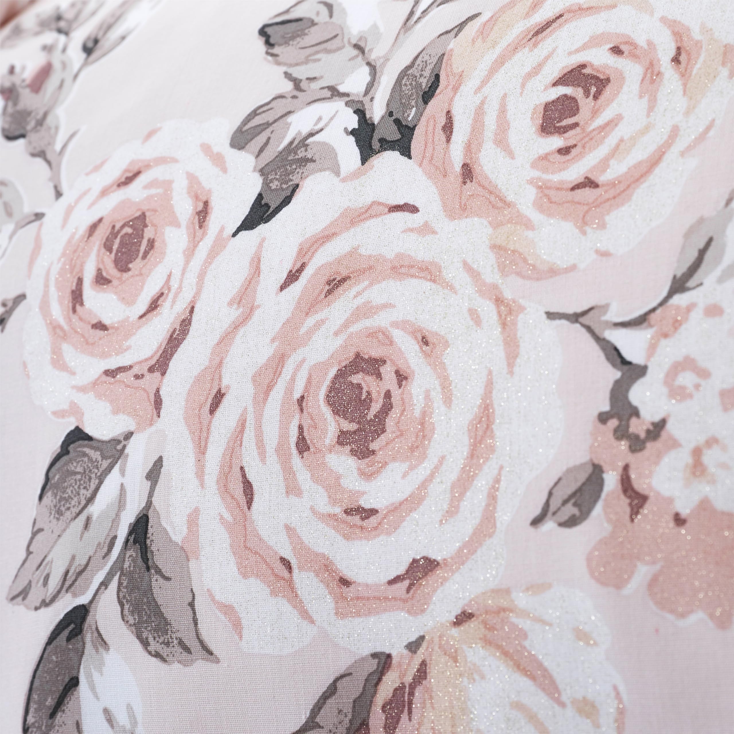 Catherine Lansfield Canterbury Floral Eyelet Curtains – Blush Pink