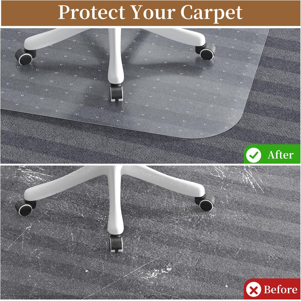 MESHDO Office Chair Mat for Carpet, 114 X 135 X 0.22CM Desk Chair Mat for Carpet Floors - image 2
