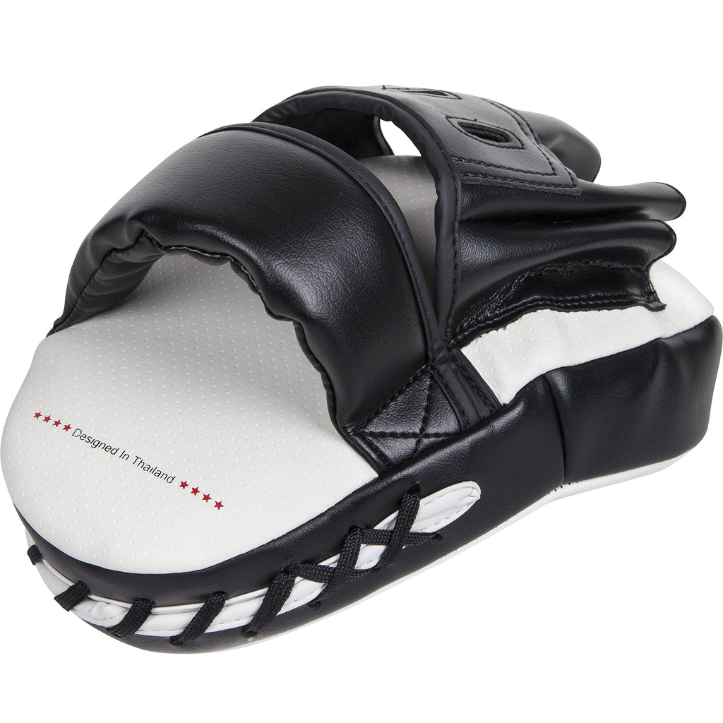 Venum Light Focus Mitts – Curved Boxing & Muay Thai Pads, White/Black