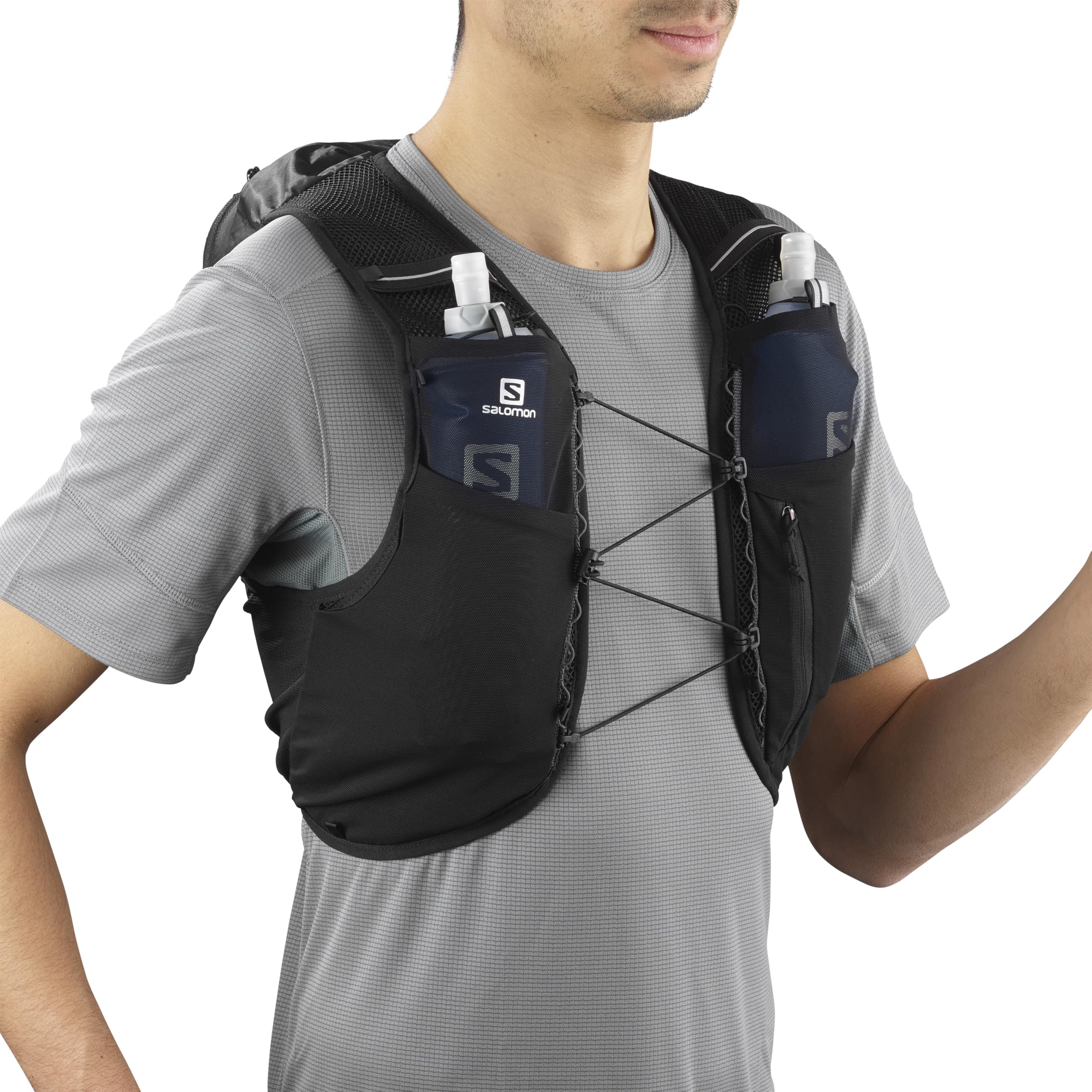 Salomon Adv Hydra Vest 8 – Unisex Trail Running Hydration Vest, Black