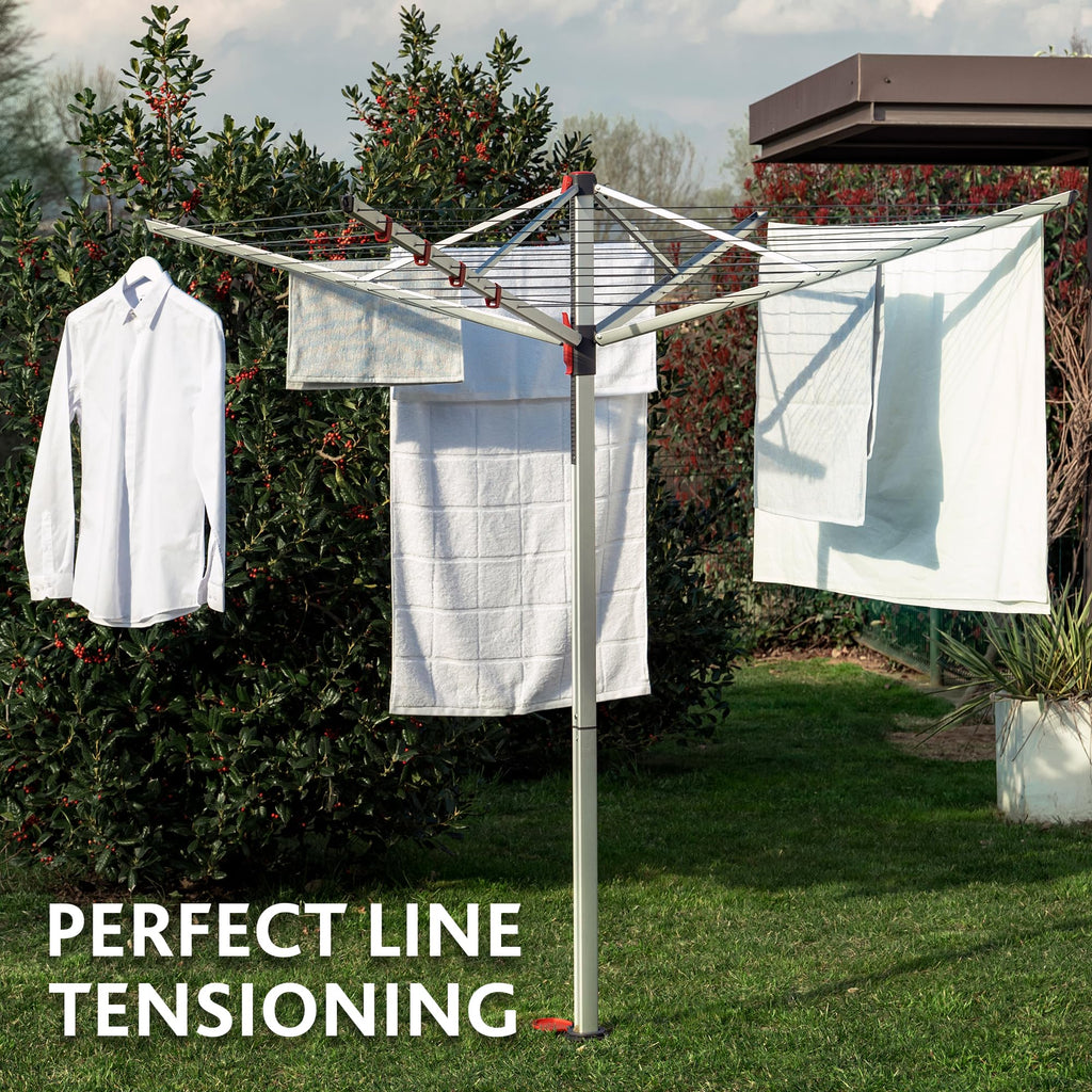 Vileda Sun-Lift 40m Rotary Washing Line – 4 Arm Aluminum Airer