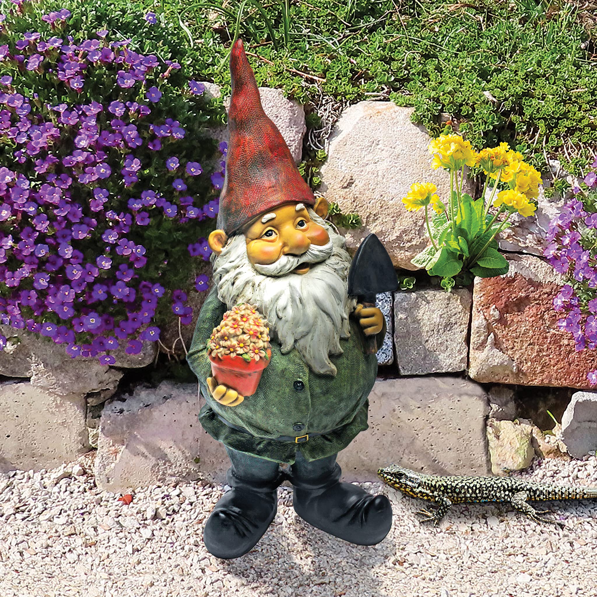 Design Toscano Dagobert Garden Gnome Statue – Resin Lawn Figurine