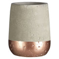 Premier Housewares Neptune Bathroom Tumbler | Grey Concrete & Copper