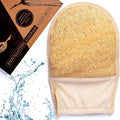 Lindissima Natural Egyptian Loofah Exfoliating Mitt - 2 Pack Luffa Glove